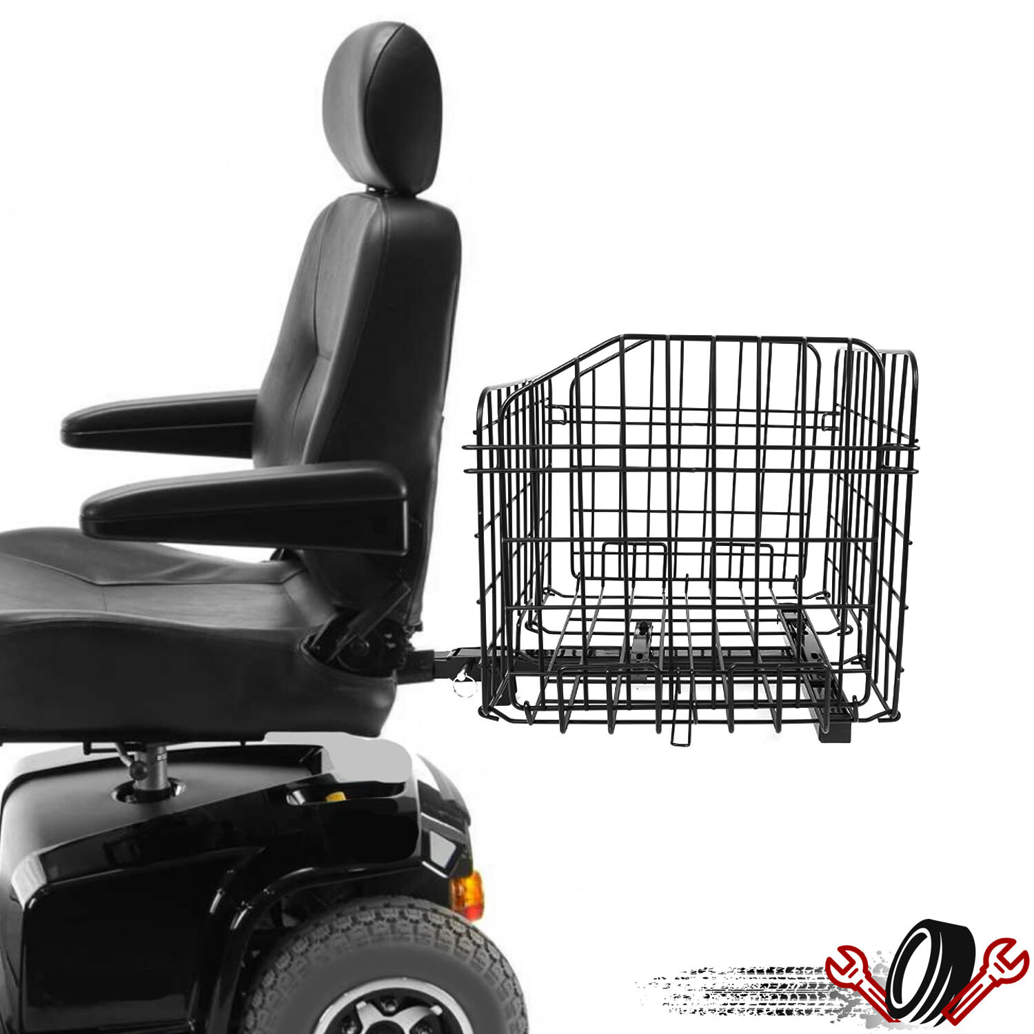 Folding Rear Basket Storage Carrier Holder For Most Mobility Scooter Power Chair