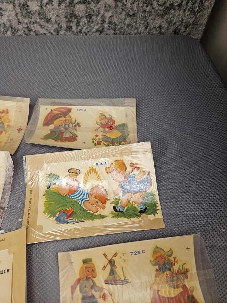 9 vtg duro Decorative Transfers #3