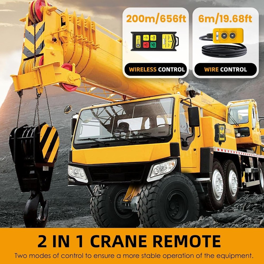 Innovative 2-in-1 Crane Remote - Reliable Control for Heavy Lifting Needs