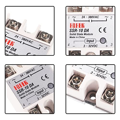 Solid State Relay Single Phase Semi-Conductor Relay Module Input 3pcs SSR-10DA