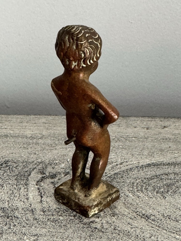 Solid Bronze Copper Antique Mannekin Pis Boy Peeing Piped For Atomizer /Fountain