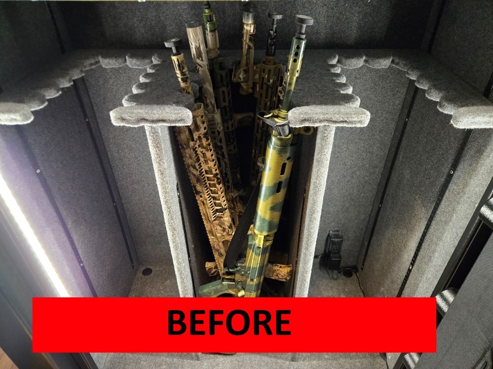 magnetic rifle rods. Transform your gun safe with this space saving solution.