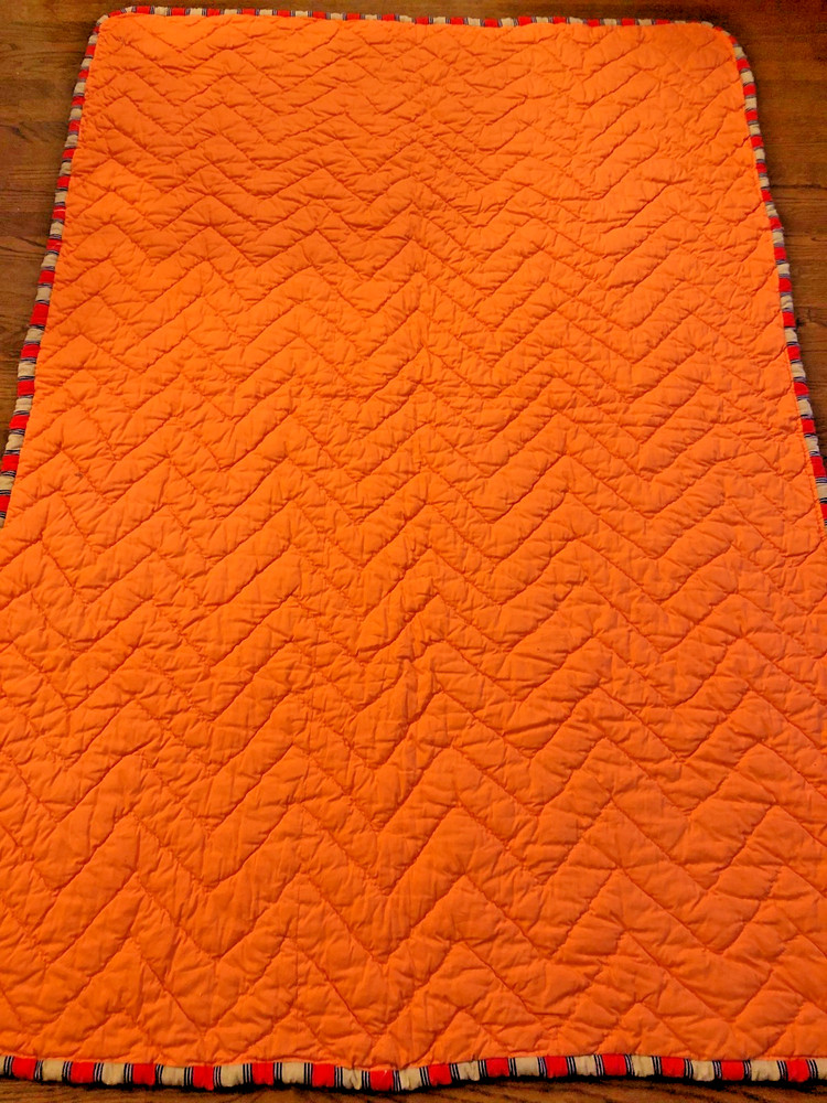 Gorgeous Moslty Hand Stitched Patchwork Quilt 52"x 76"