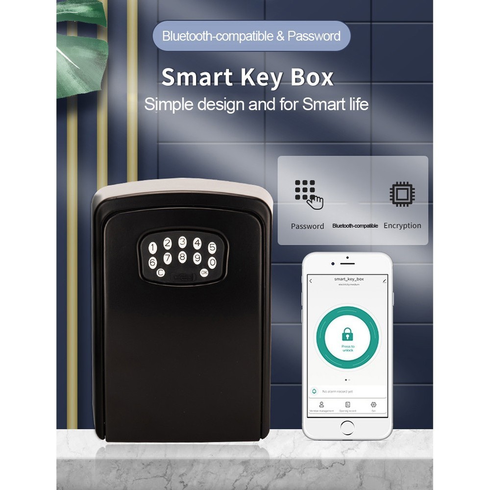 For Tuya Smart Compatible Key Storage Lock Box for Convenient Key Management
