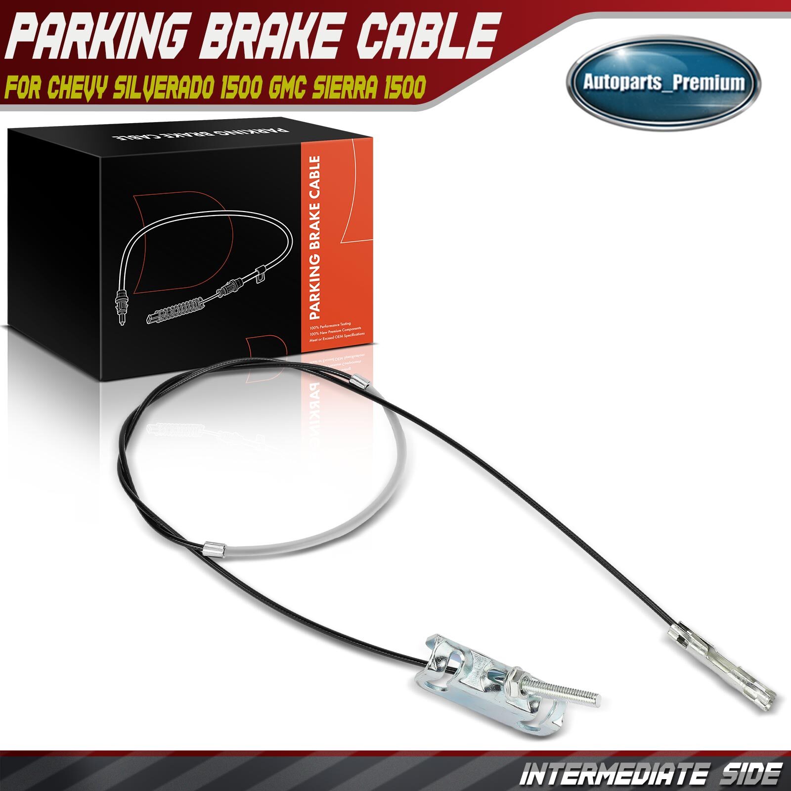 New Intermediate Parking Brake Cable for Chevy Silverado 1500 GMC Sierra 1500