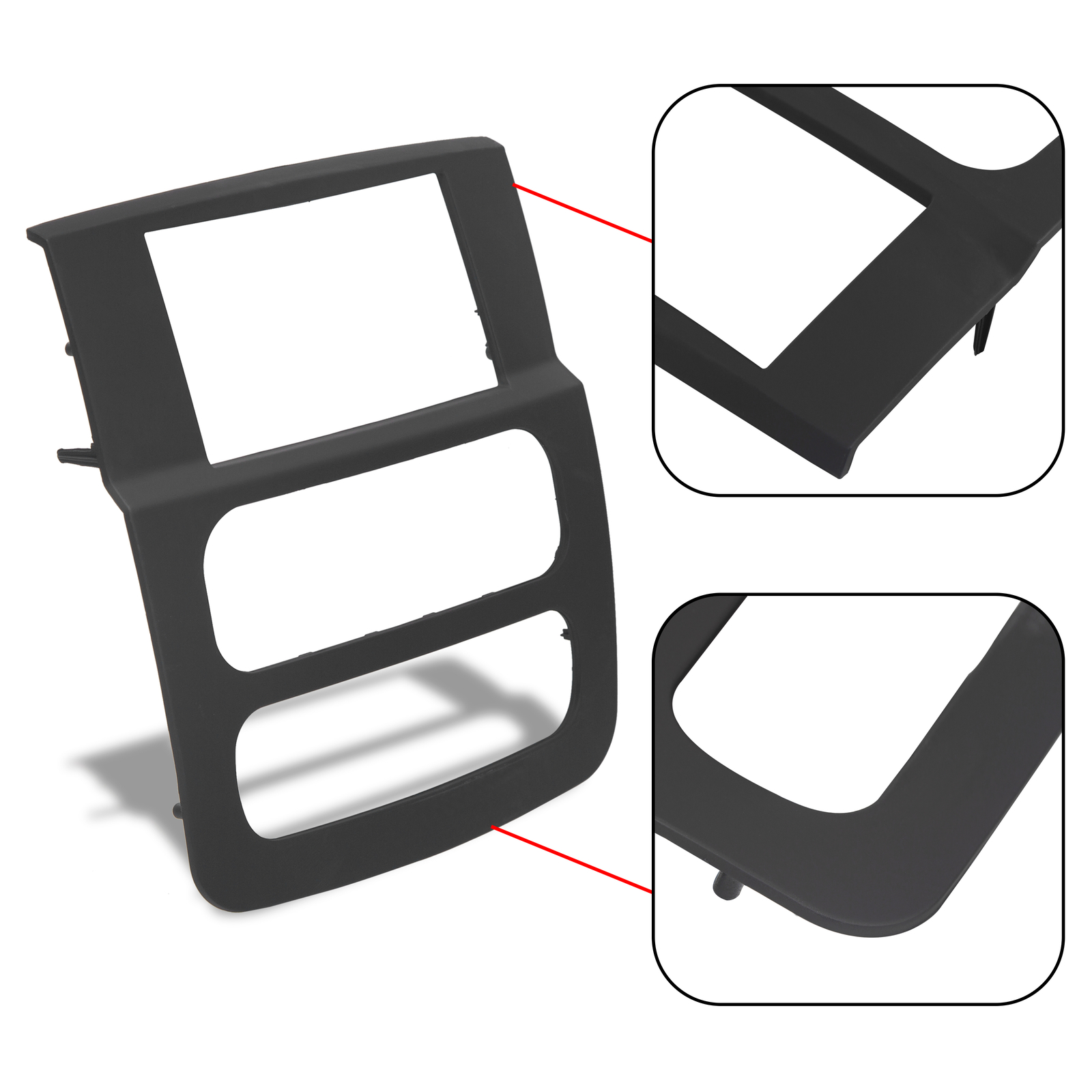 Stereo Radio Double Din Install Black Dash Panel Kit For 2002-05 Dodge Ram Truck