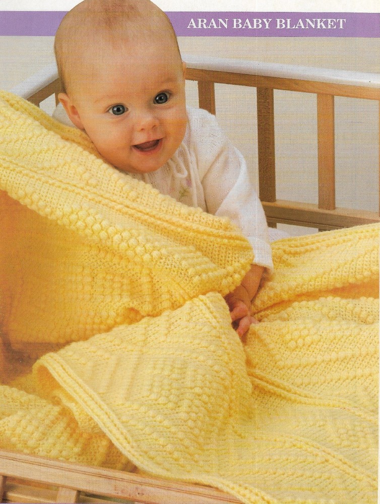 Aran Baby Afghan crochet pattern instructions