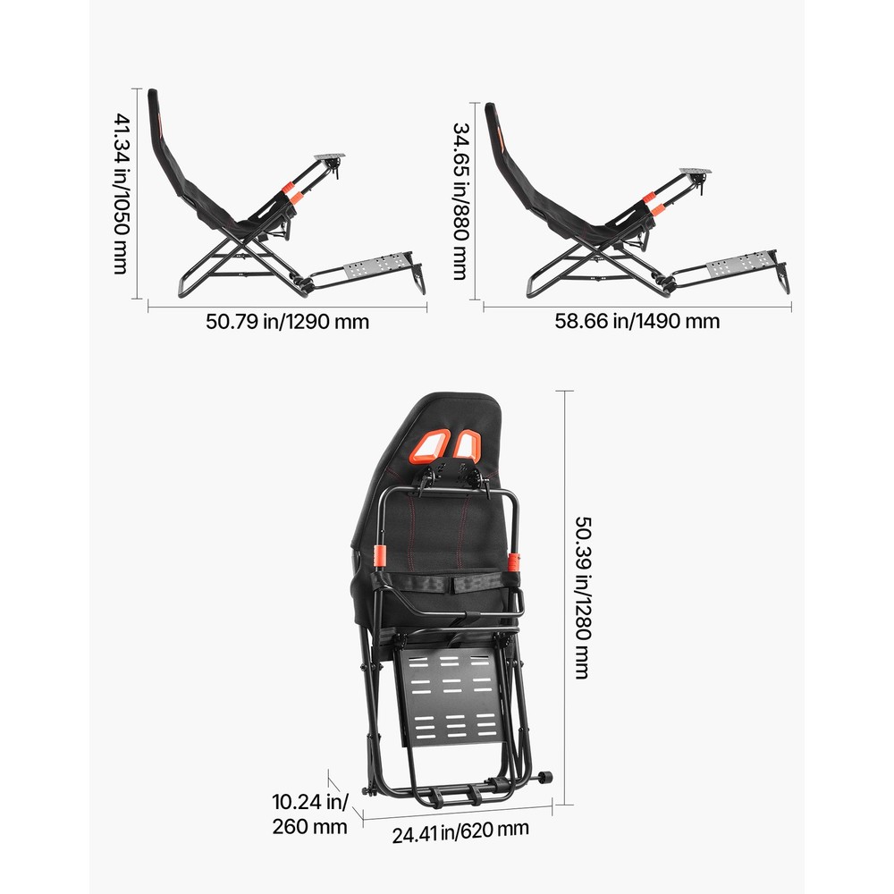 Uimoso Foldable Racing Wheel Stand Compatible with Logitech,Thrustmaster,Fanatec