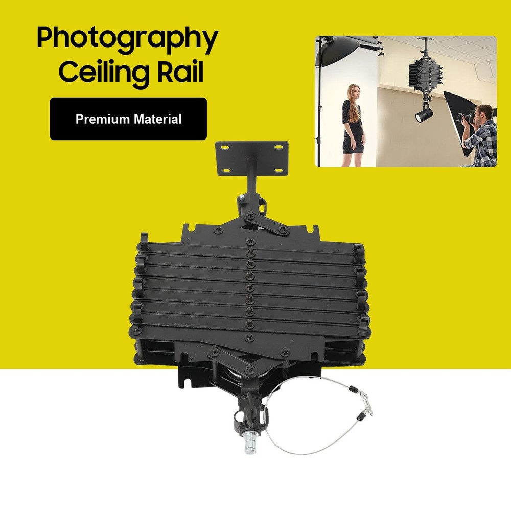 Light Wall Mounted W/Rope Drop Photograph for Studio Photography Ceiling Rail US