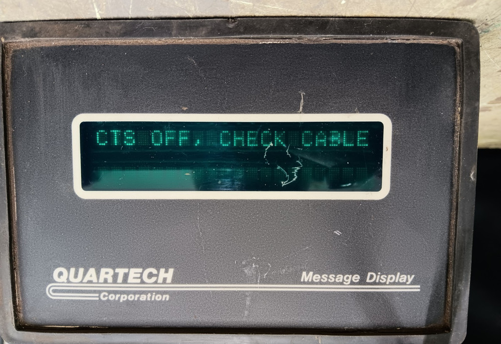 QUARTECH DIGITAL MESSAGE DISPLAY 8720 RS-232 DATAMATE TIME BASE GENERATOR