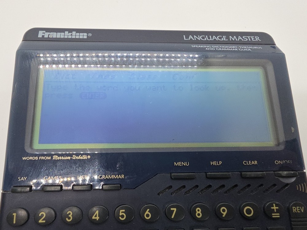 Franklin Language Master LM-6000 Speaking Dictionary, Thesaurus, Grammar Guide