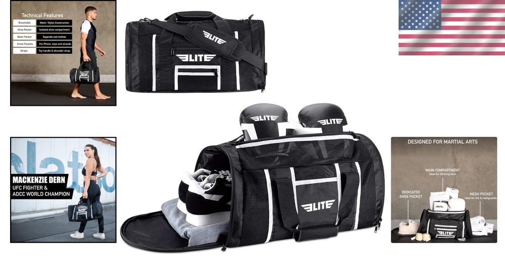 Large Capacity Boxing Gym Bag with Multiple Pockets