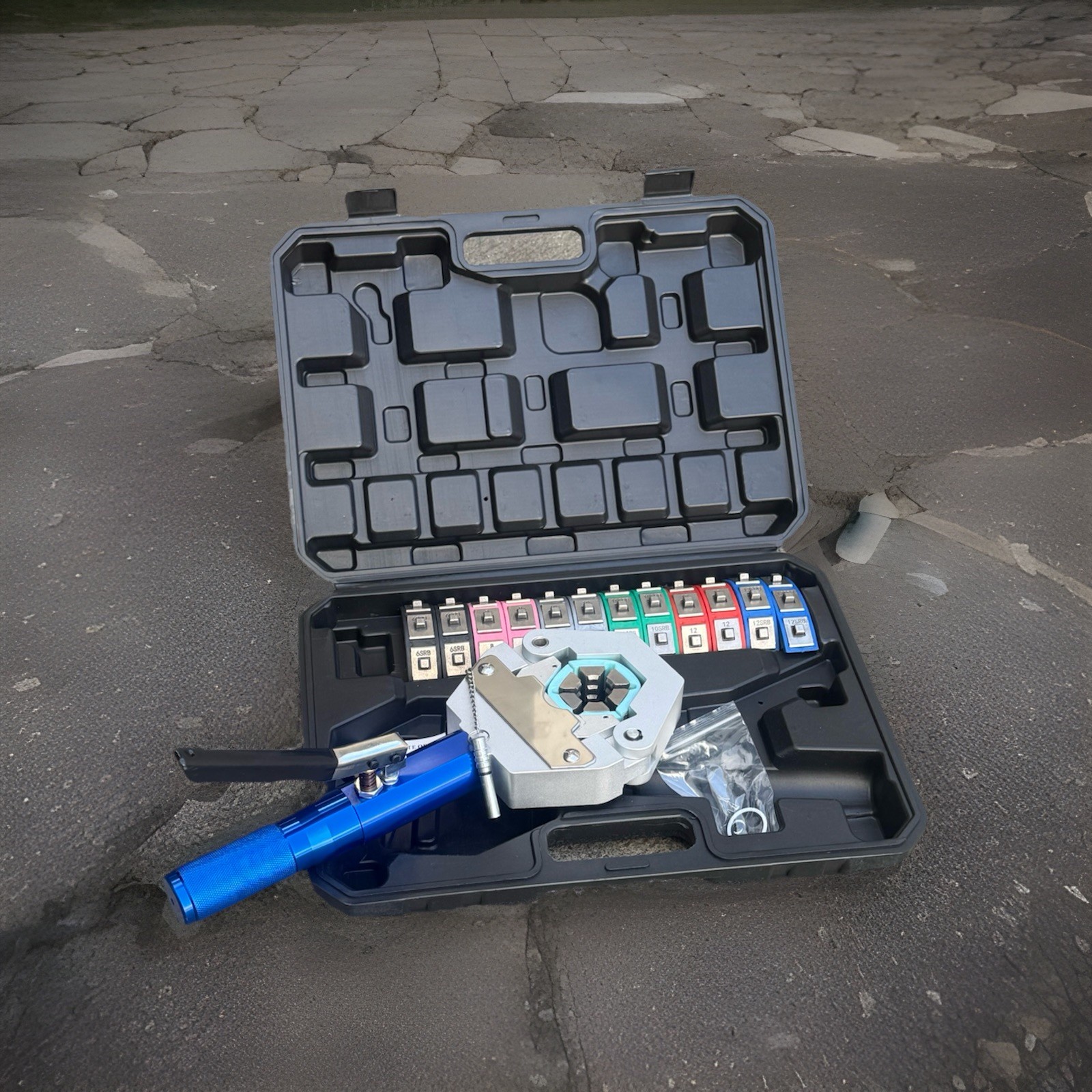 Handheld Hydraulic AC Hose Crimper Kit Crimping Tool Repair Air Condition Hoses