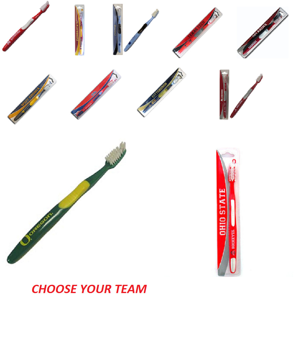 Offically Licensed NCAA Full Size Toothbrush - SOFT - Choose Your Team