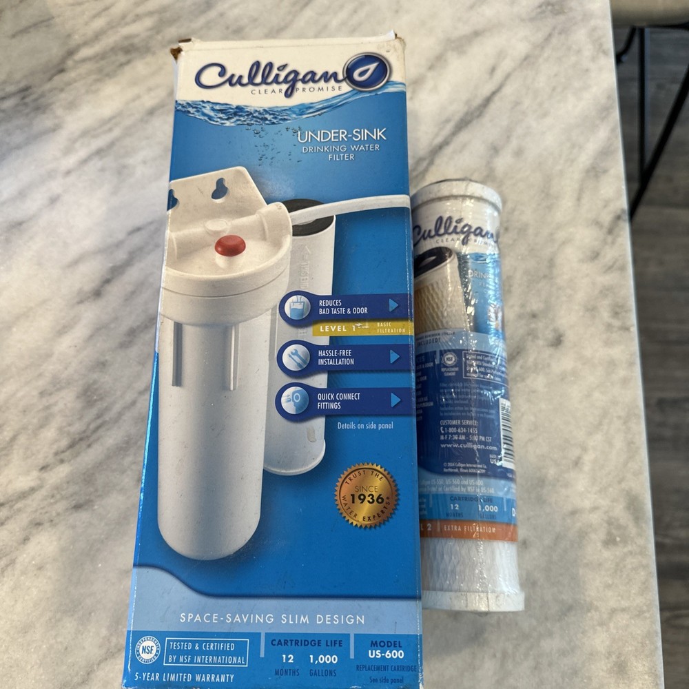 Culligan Under-Sink Drinking Water Filter Model US-600, Plus Extra Filter