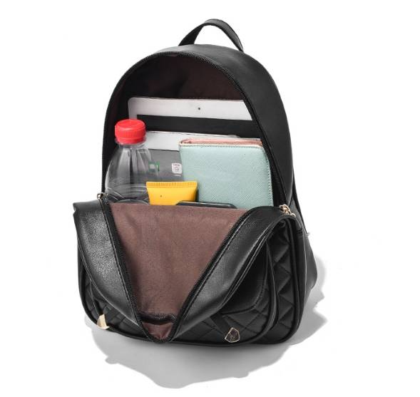 Black small back pack purse for women