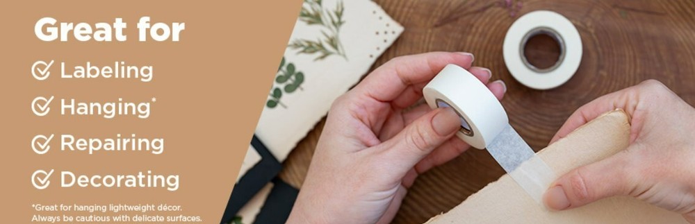 Paper Tape Writable Labeling Translucent Decorating Packaging Repairing 2 Rolls