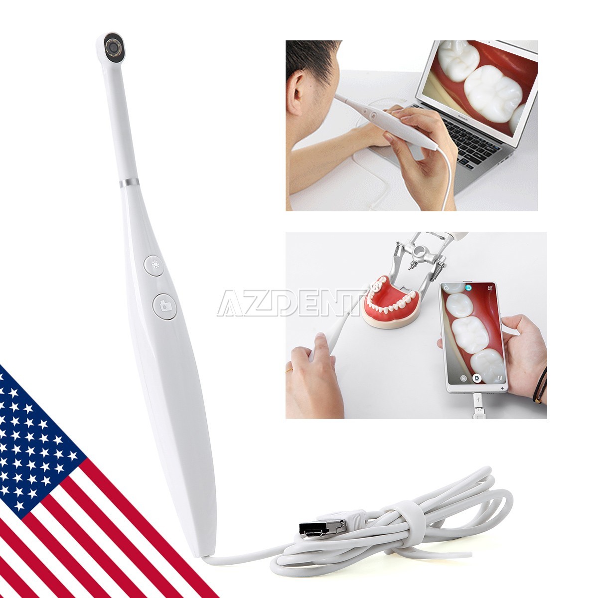 Dental Intraoral Camera USB Digital Imaging Intra Oral HD Camera 8 LED light