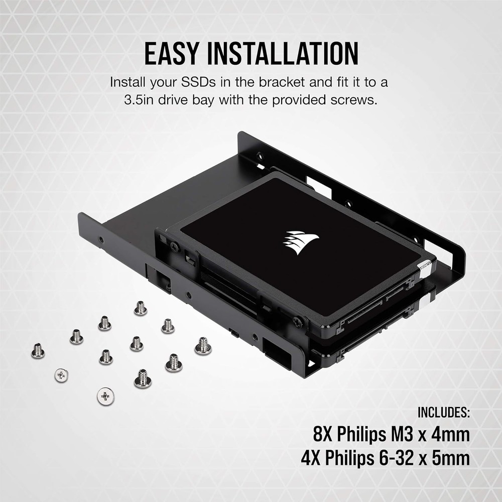 Dual SSD Mounting Bracket - Upgrade 3.5” Bay for Enhanced Performance