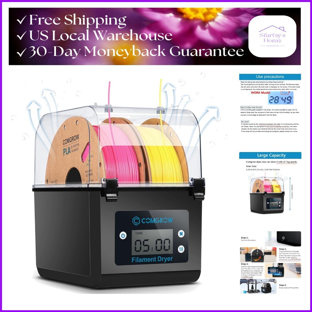 3D Printer Filament Dryer Box – Moisture-Proof Storage for PLA & ABS