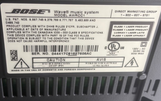 Bose Wave Music System Bundle 2004 1st Generation