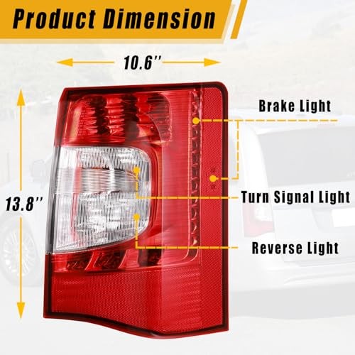 Tail Light Compatible With 2011-2016 Town & Country Rear Left Driver Side
