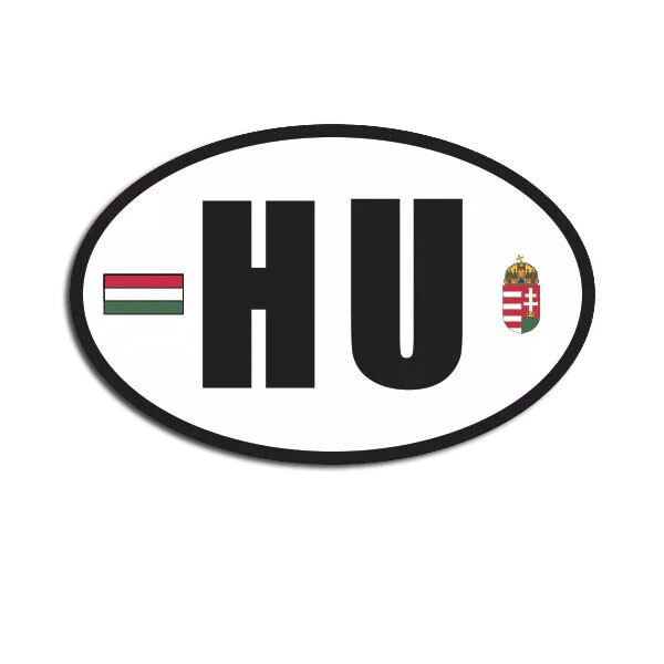 Hungary Oval Sticker Decal