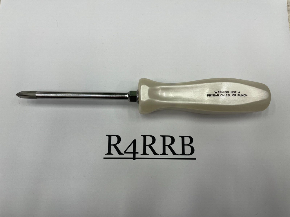 Snap-on Tools NEW 2pc PEARL WHITE Hard Handle Flat Phillips Head Screwdriver Set