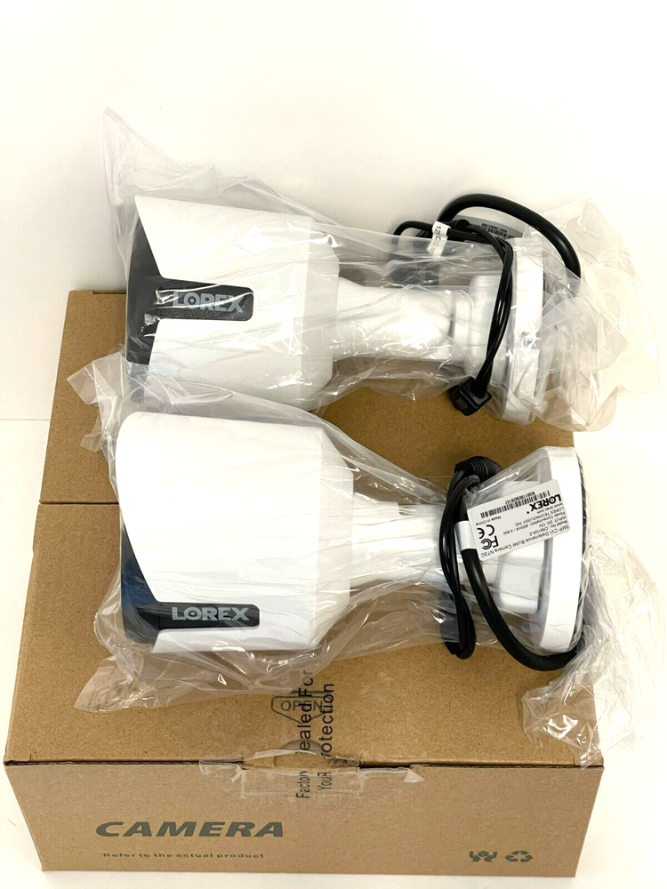 Lorex C581DA 5MP HD Active Deterrence Bullet Security Camera and Cable, 2 pack