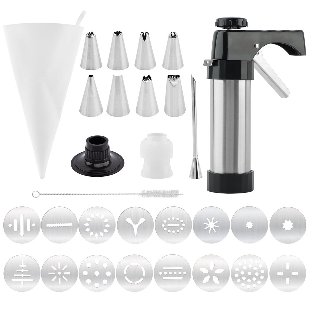 Professional Churro Maker Machine with 16 Discs & 8 Nozzles Cookie Press
