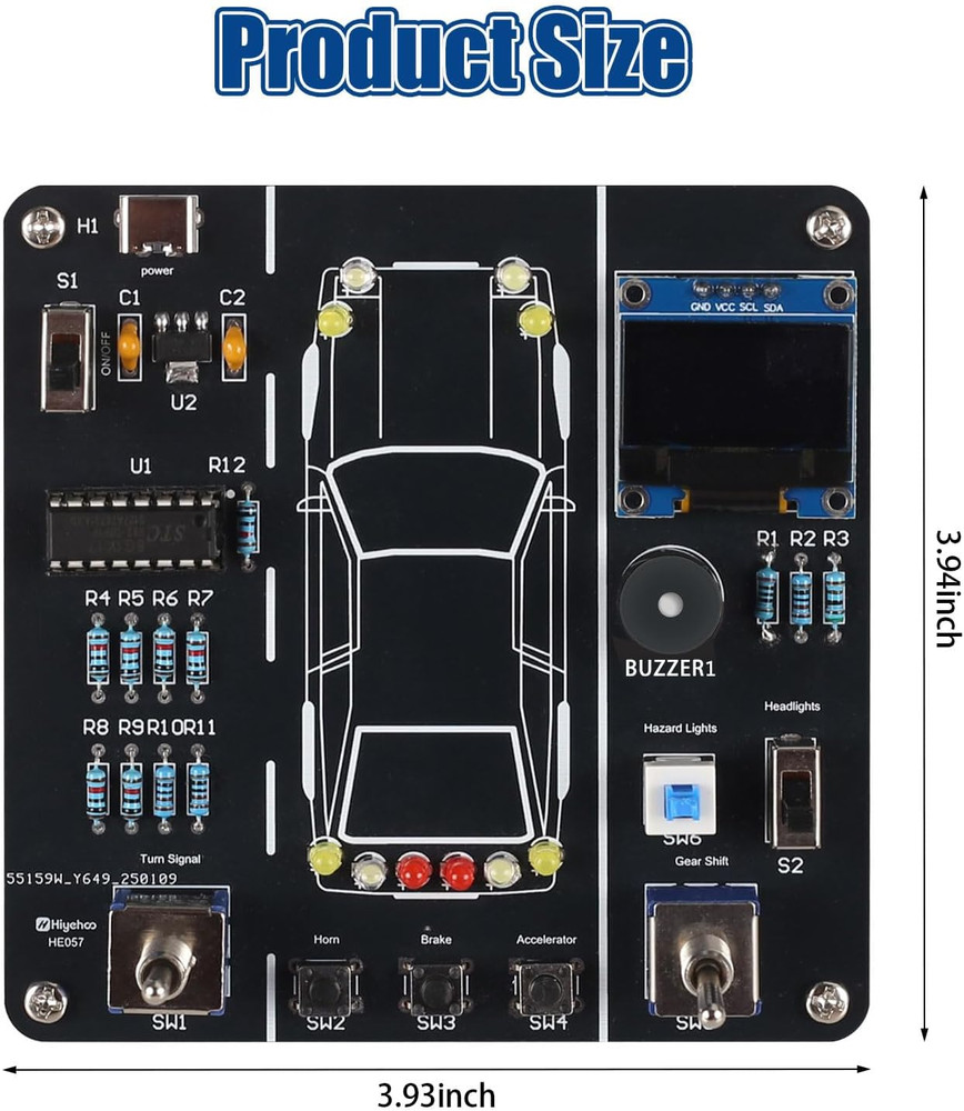 MIOYOOW DIY Car Driving Simulation Soldering Practice Kit, Electronics Project C