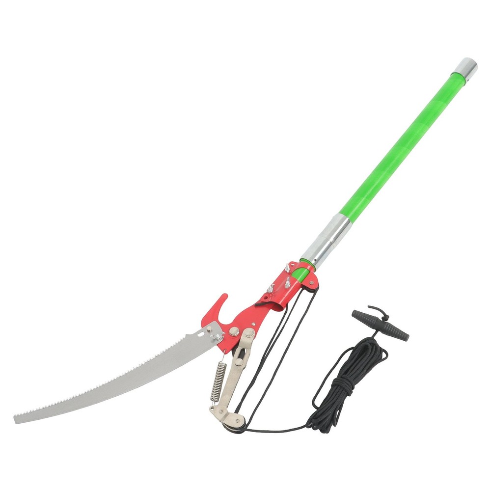 Extendable Tree Trimmer 27FT & Pole Saw Combo 8-Section Telescoping Green Pole