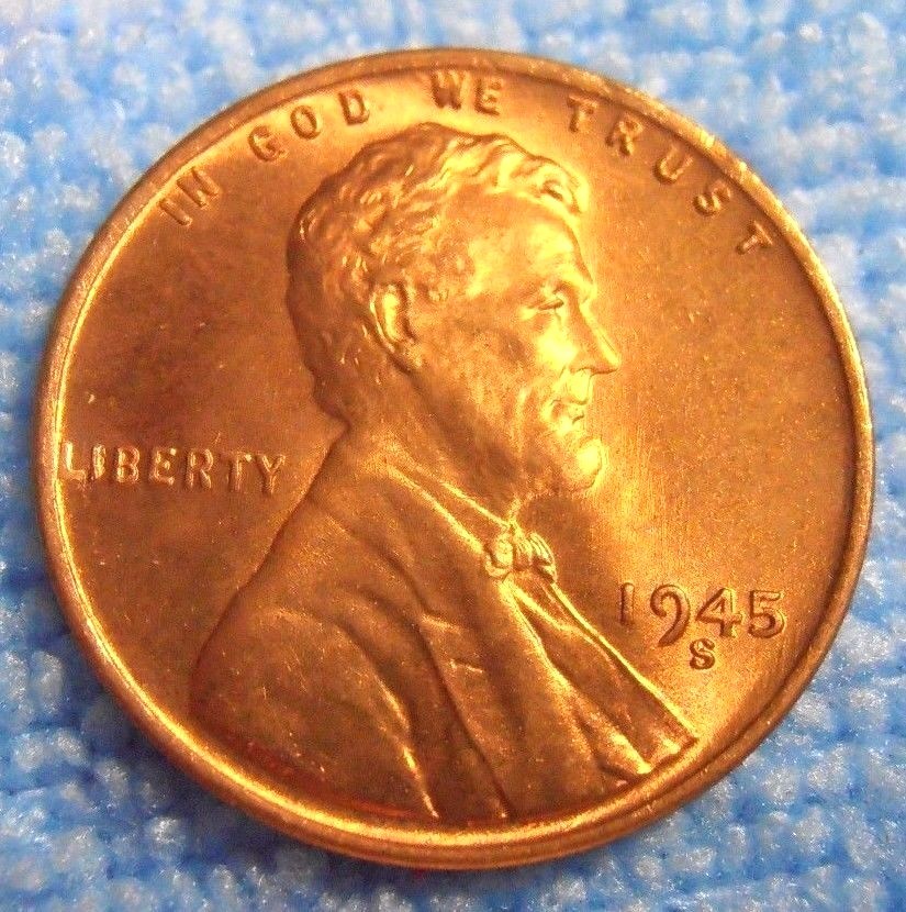 1945 S BU Lincoln Cent - Beautiful coin from a nice roll