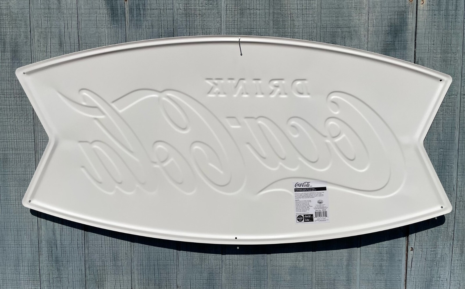 NEW! Reproduction Fishtail Coca-Cola / Coke Metal Sign 36in X 18in Vintage