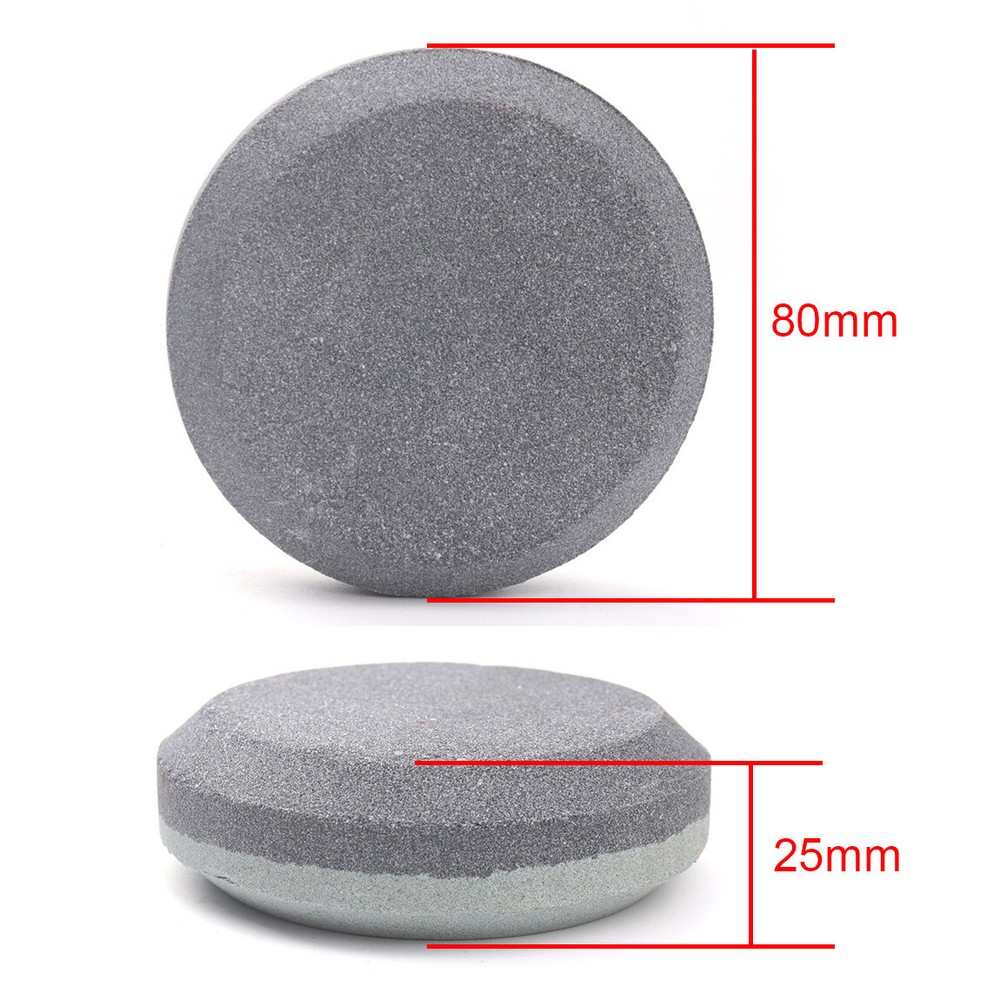 2 Grit Round Sharpening Stone Puck Hand Tool Bushcraft Axe Blade Edge Sharpener