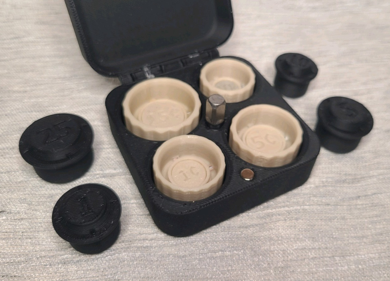 10 piece Coin Roll End Crimp Set with Steel crimp tabs. Includes 1/4" drive bit