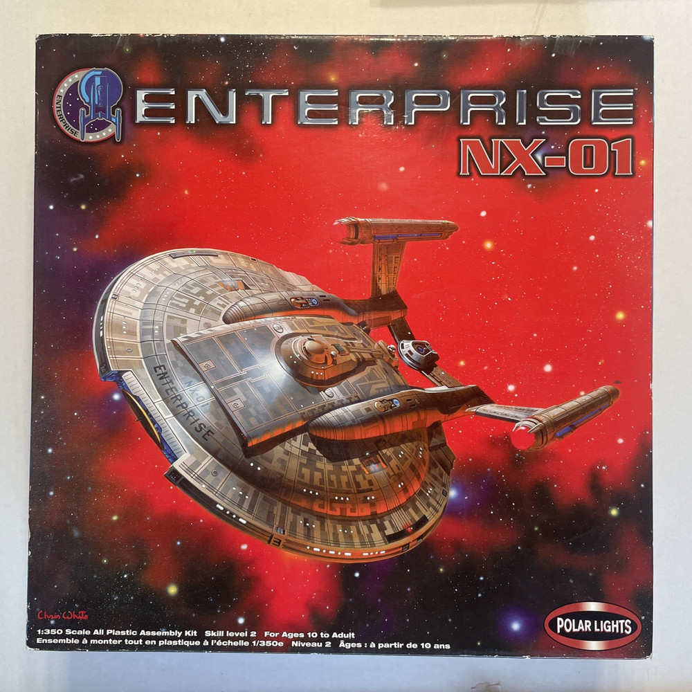 Star Trek Enterprise NX-01 - 1/350 Scale Polar Lights Assembly Started Kit#4201
