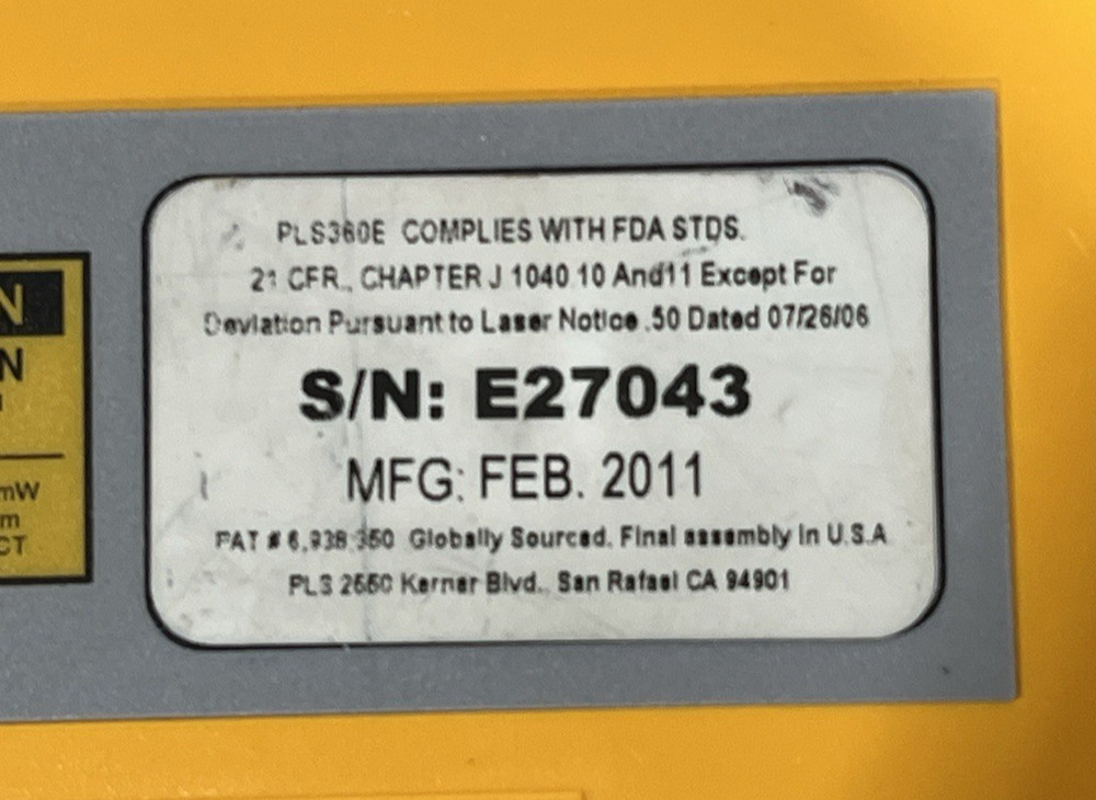 PLS 360 red laser level w/ bracket plus case