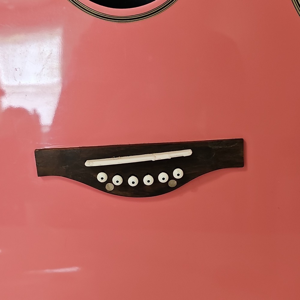 Daisy Rock Pixie 6-String Acoustic Guitar Powder Pink - Needs String/No Strings