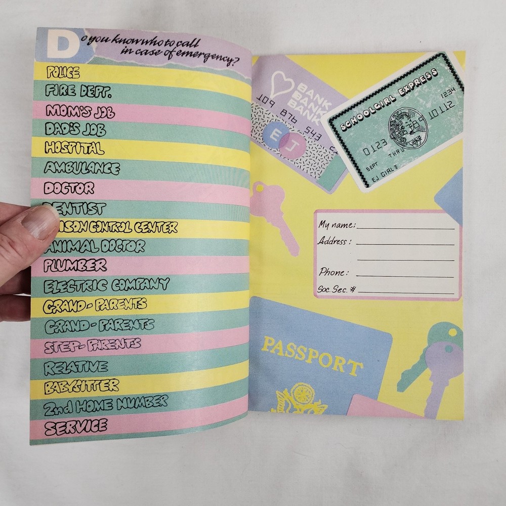 Vintage Gitano Diary Notebook Date Keeper Schedule Address Book Assignments 1989