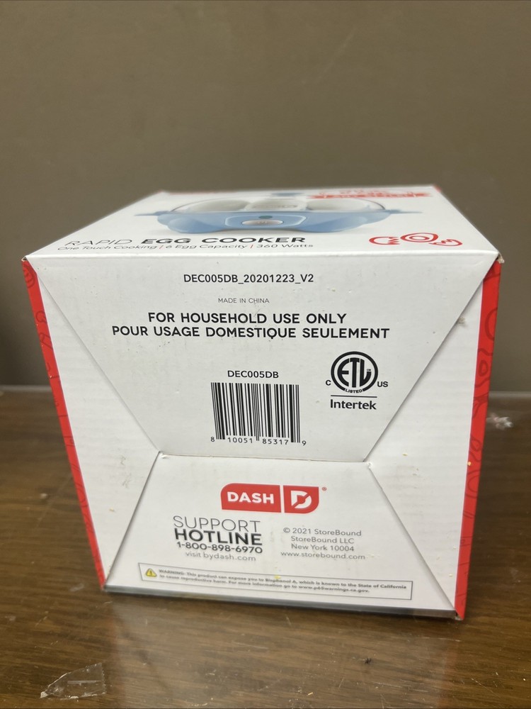 DASH Ultimate Deluxe Egg Cooker 6 Egg Capacity With Box