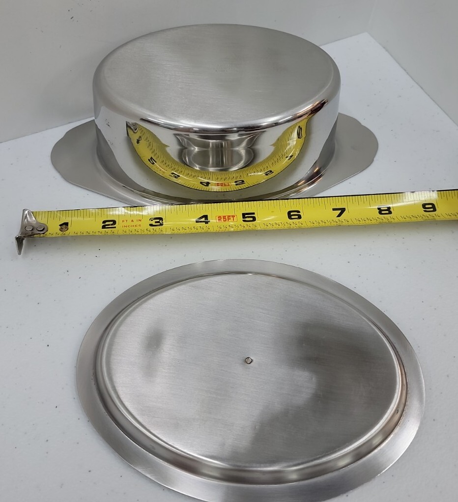 Oval Casserole Server with lid / cover 24 oz. Heavy 18-8 Stainless Steel New