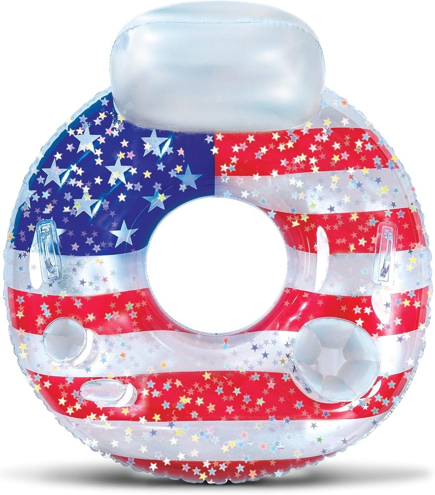 Inflatable USA Flag Pool Float 42 Inch