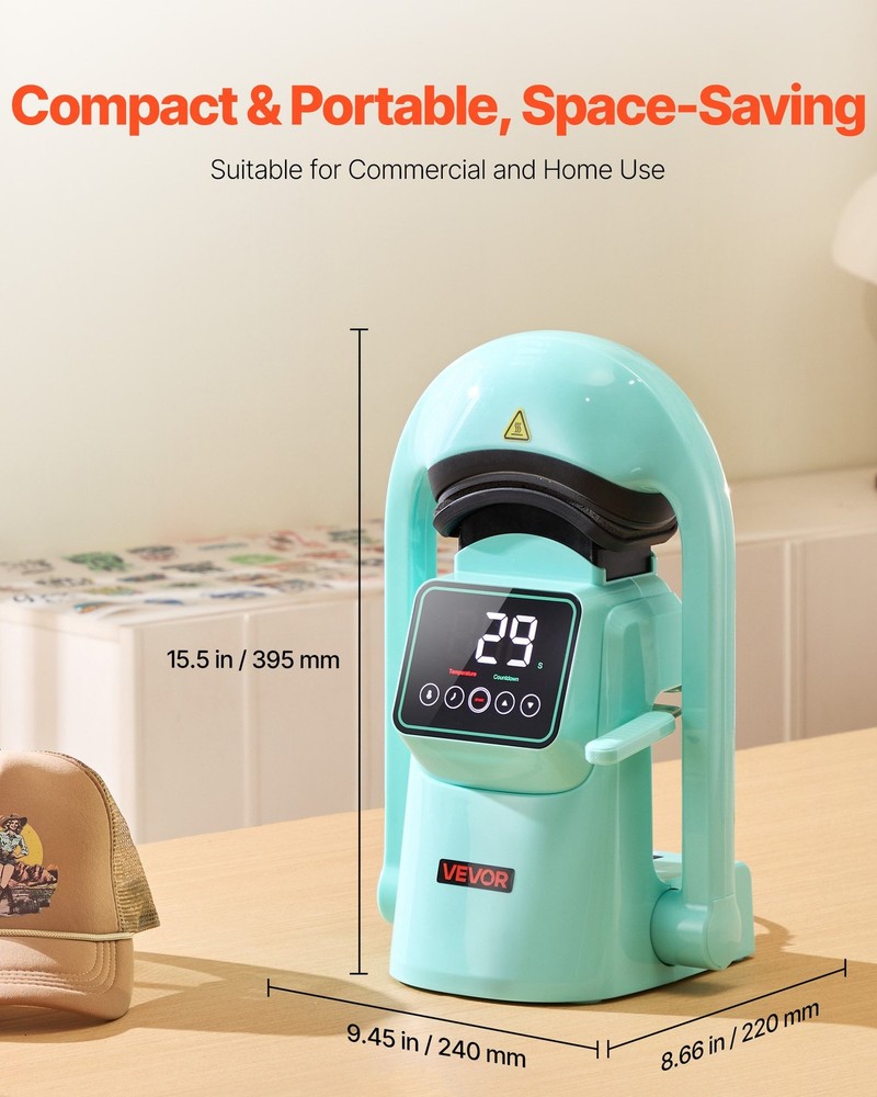 HOT/ Auto Hat Heat Press Machine,with 2pcs Interchangeable Platens,Automatic Op