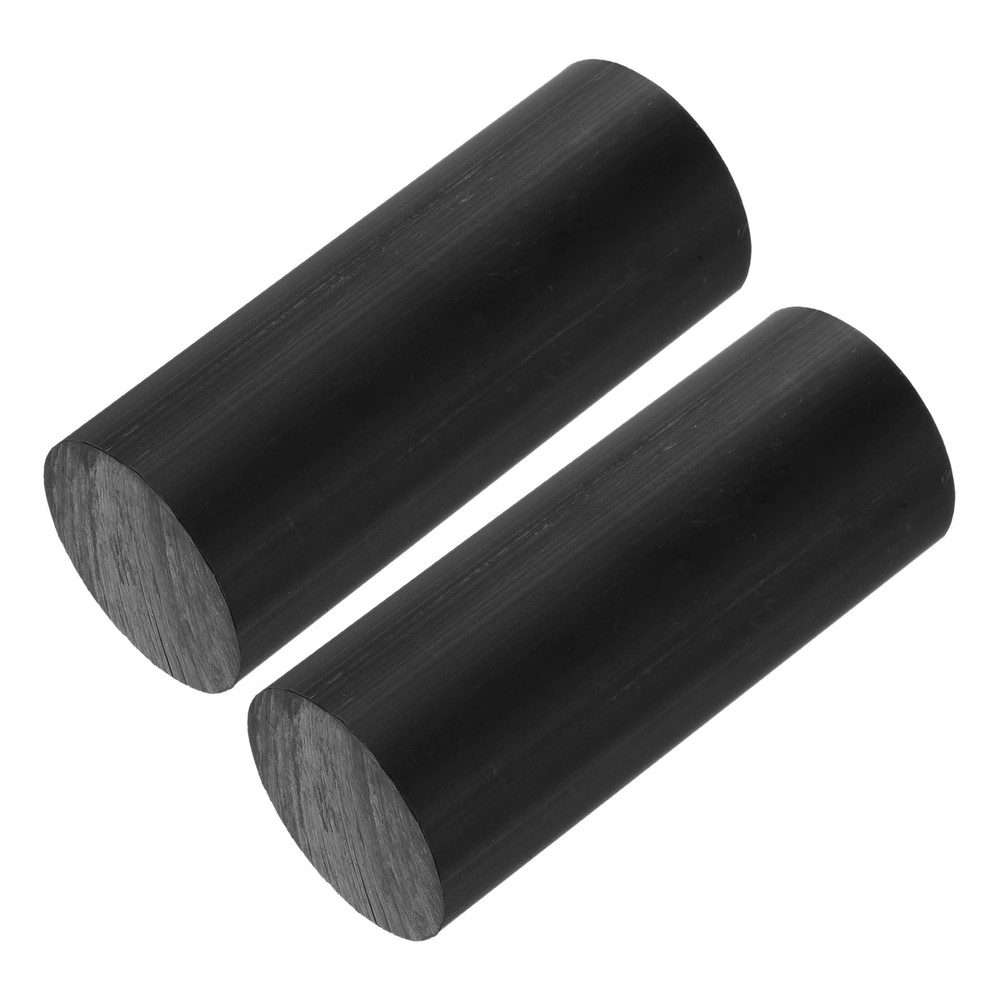 2 PCS ABS Plastic Rod Round Solid Bar 40mm x 100mm Black DIY Model Material
