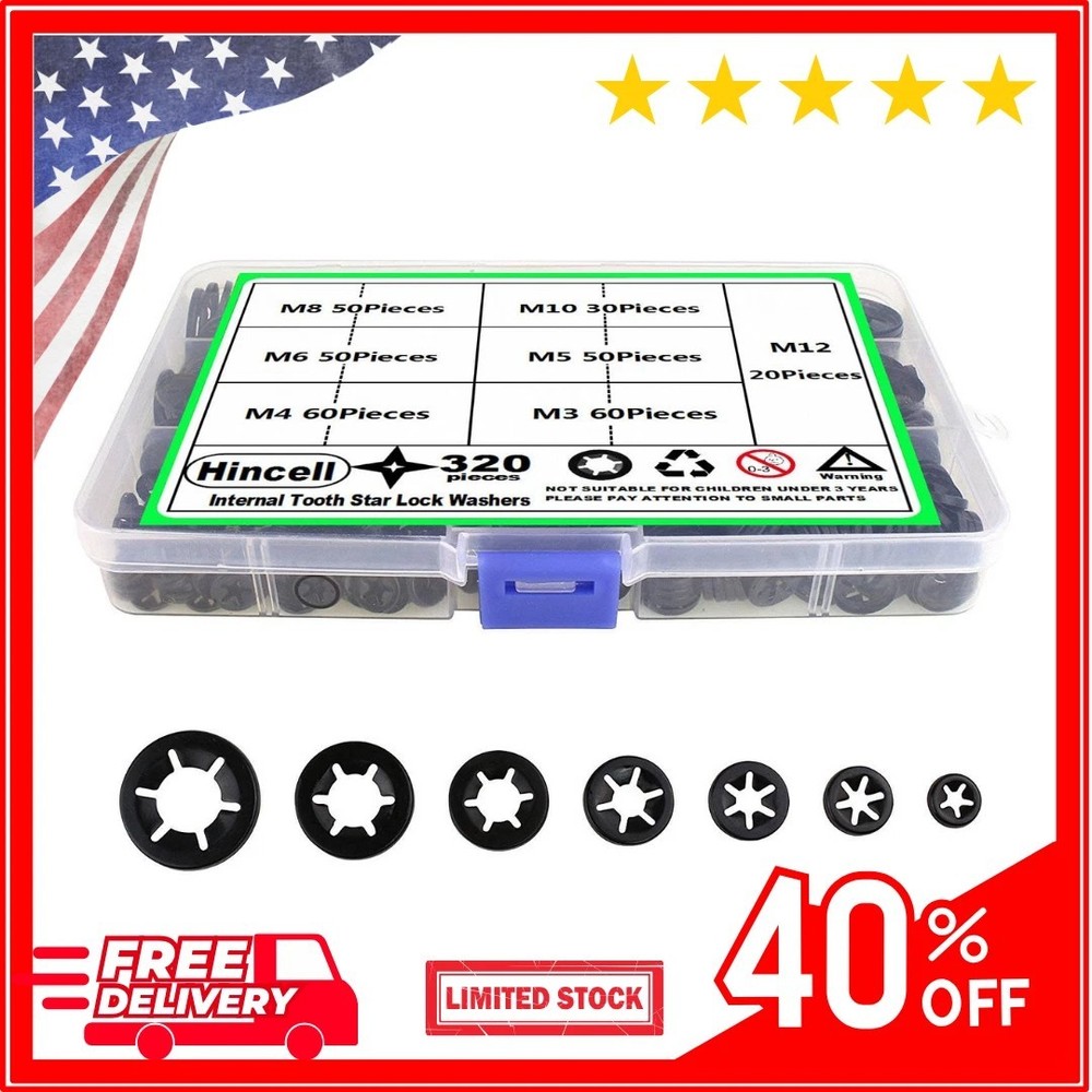 360 Pieces 9 Sizes Push Nuts Assortment, Speed Clips Retaining Clips Fasteners A