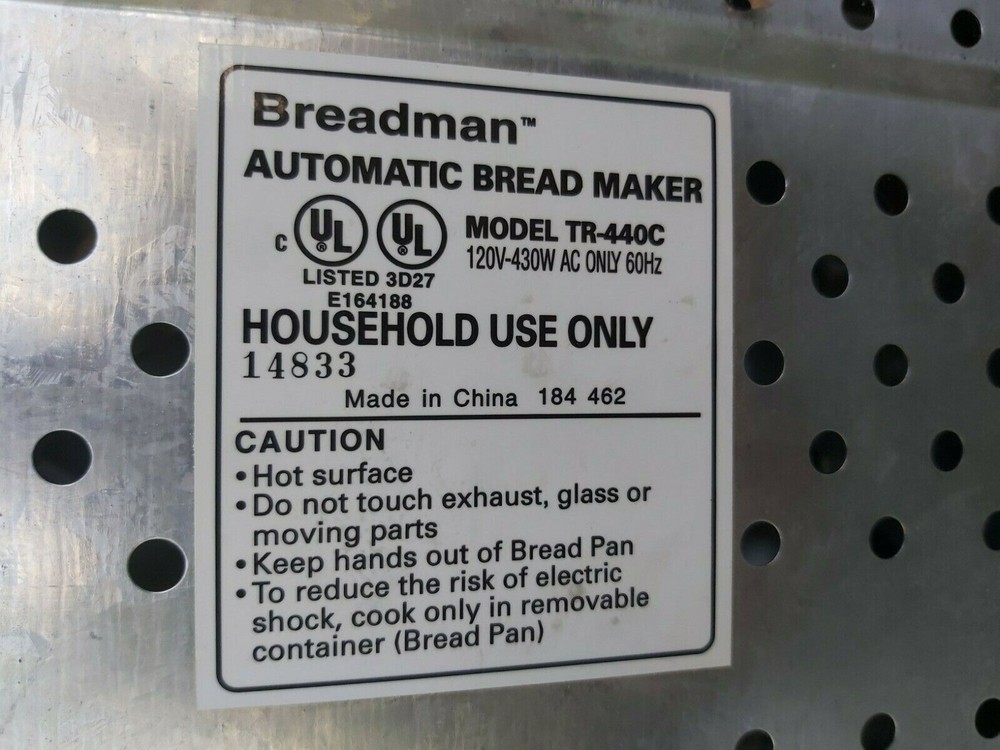 Temperature Sensor for Breadman Bread Maker Models TR-440 TR-440C TR-440SPR