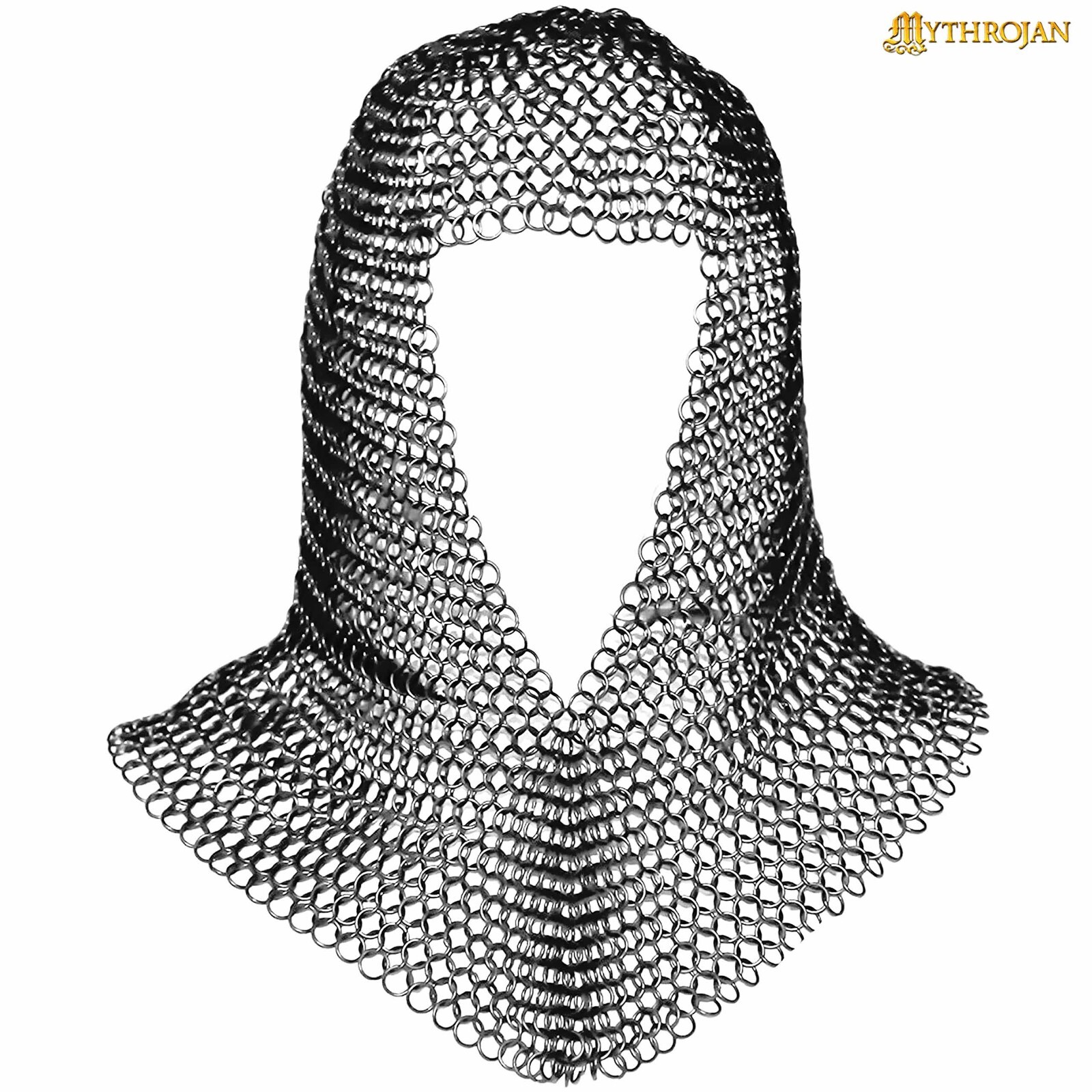 Medieval Chainmail Coif Butted Hood  Stainless Steel Viking Knight Armor 16gauge