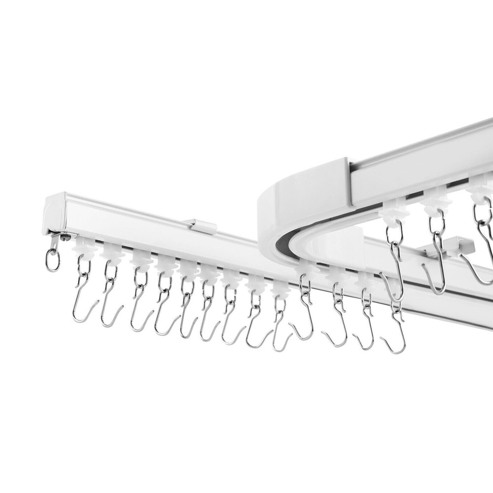 Ceiling Curtain Track Straight Bendable Rail Mount Shower Window Room Divider