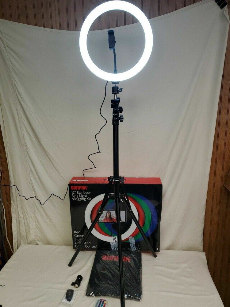 Sunpak Rainbow Ring Light Vlogging Kit 12"-Tocad
